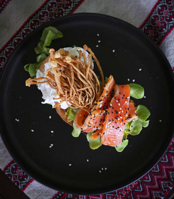 Avocado Salmon Poached Egg Toast